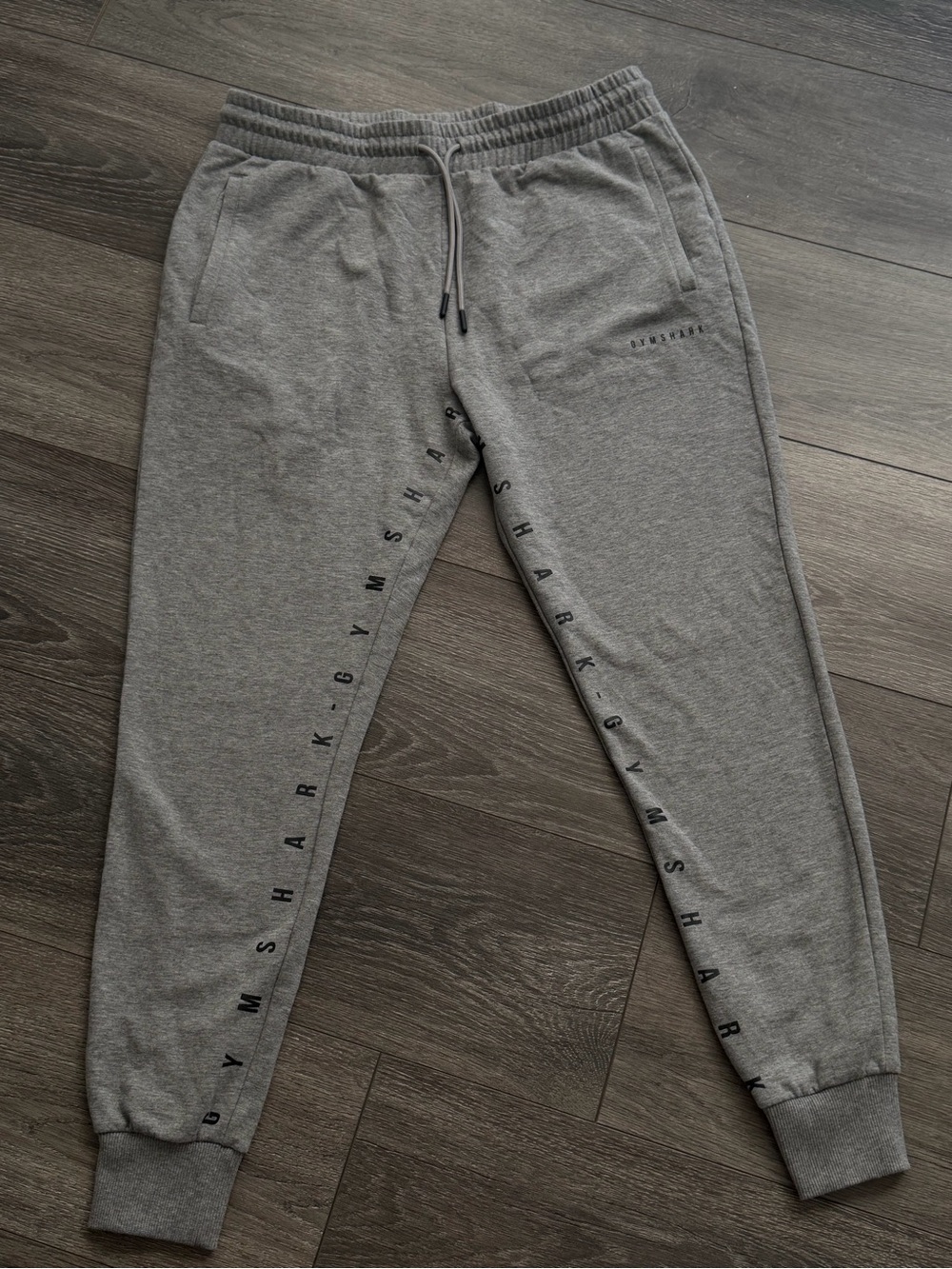 Gymshark Gray Sweatpants with Vertical Logo Unisex